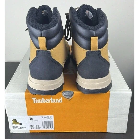 Timberland Mens Sz.13 Treeline WP Insulated Boot 0A44UD Wheat Leather‎ Boot - Picture 7 of 9
